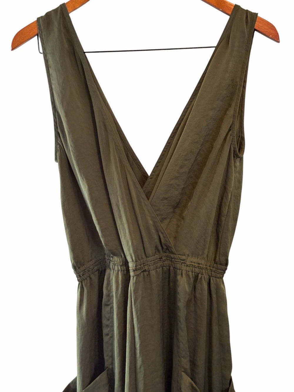 Brochu Walker Silky Nyssa Wide Leg Green Jumpsuit size medium